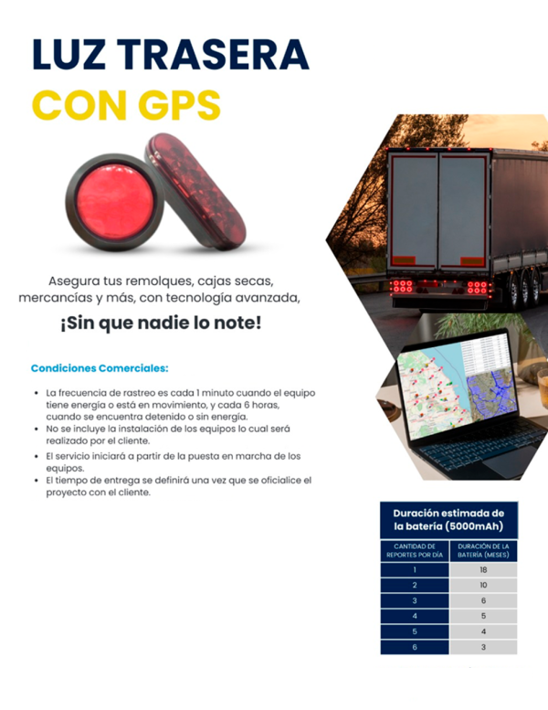 Luz trasera con gps